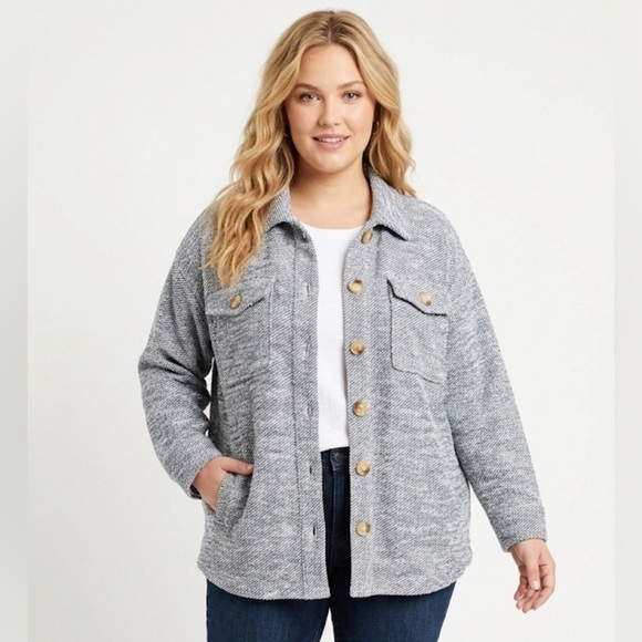 Time and Tru Jackets & Blazers - Time and Tru button down shacket shirt with pockets size XXlarge/22